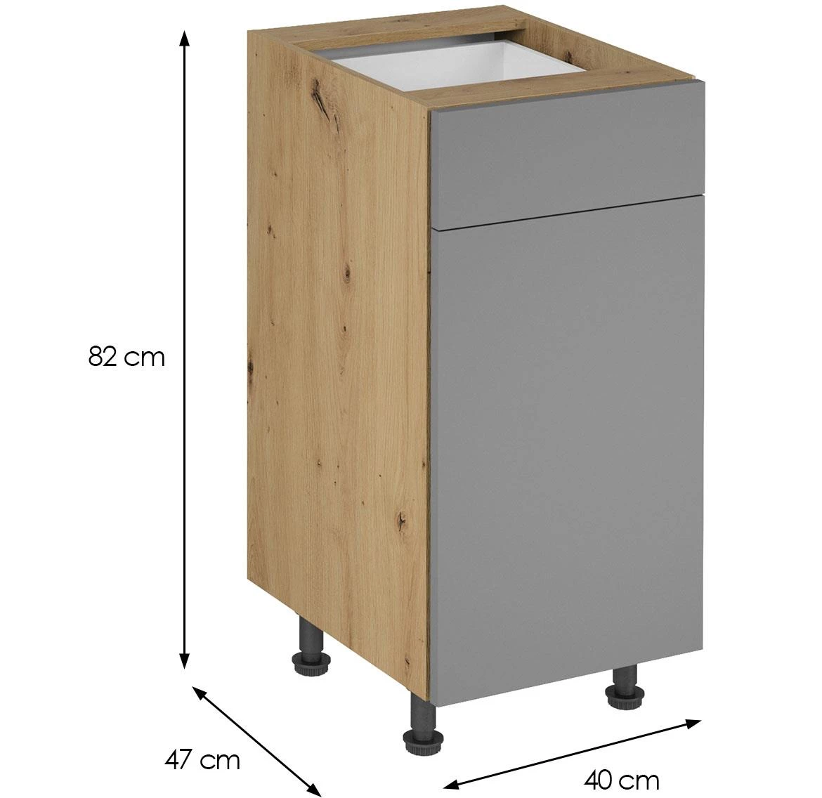 Langen D40S1 push bež kuhinjski ormaric