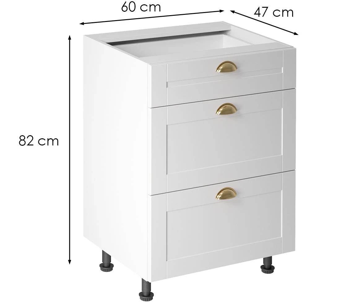 Linea d60s3 beli kuhinjski ormaric