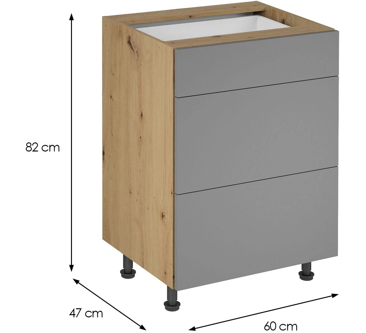 Langen D60S3 push bež kuhinjski ormaric