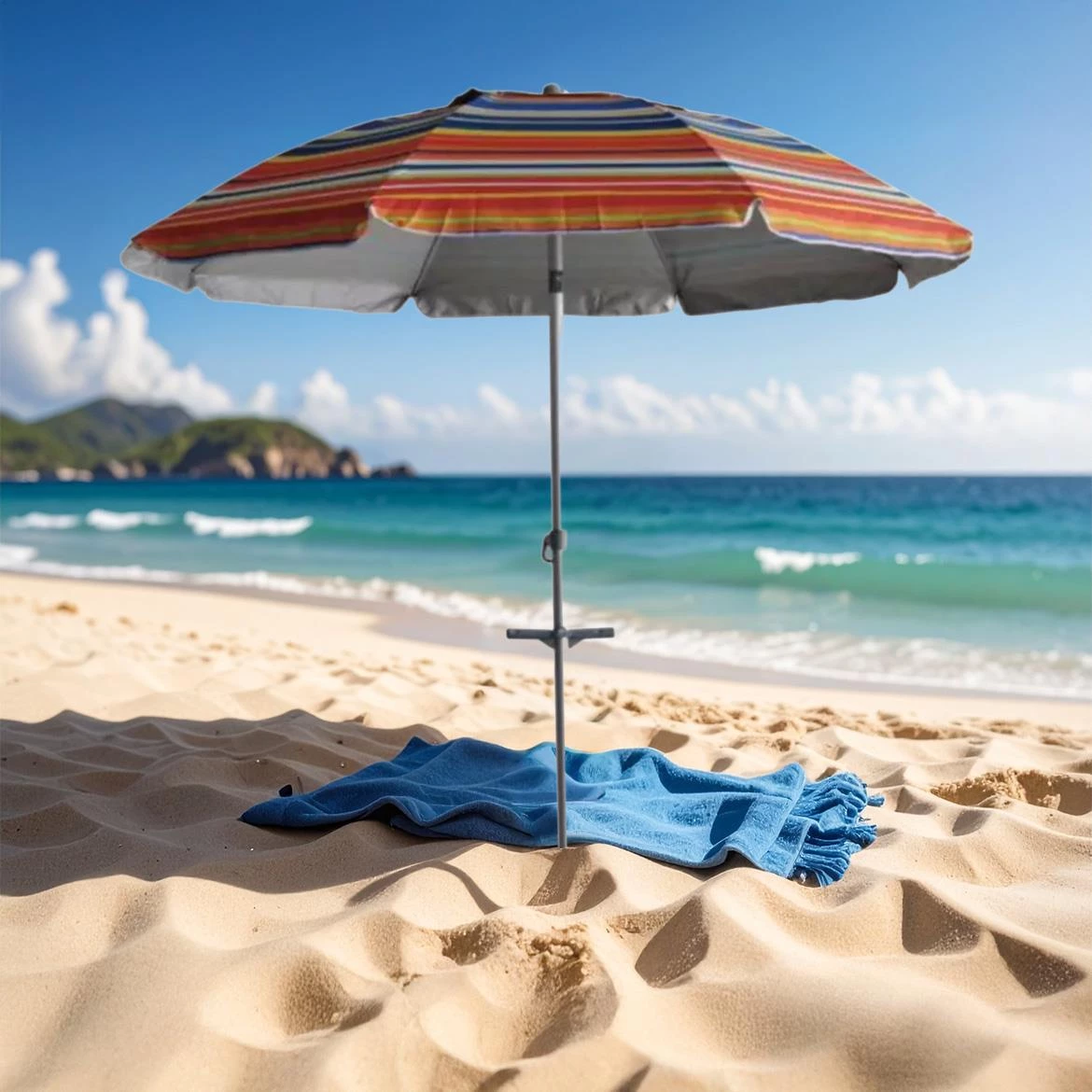 Suncobran za plažu 200 cm, šareni 8031504