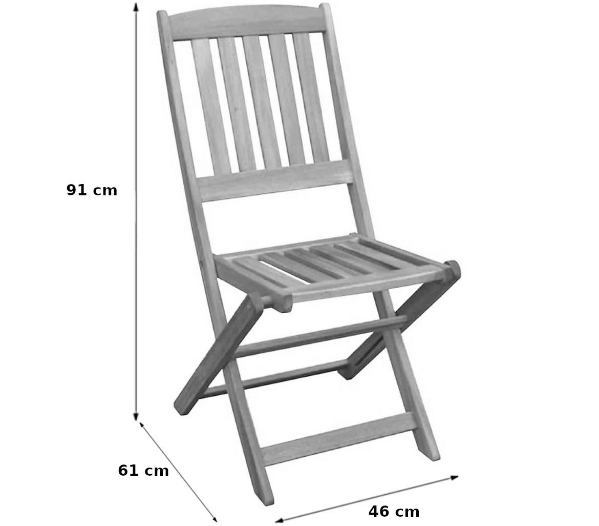 Drvena sklopiva baštenska stolica 8028142