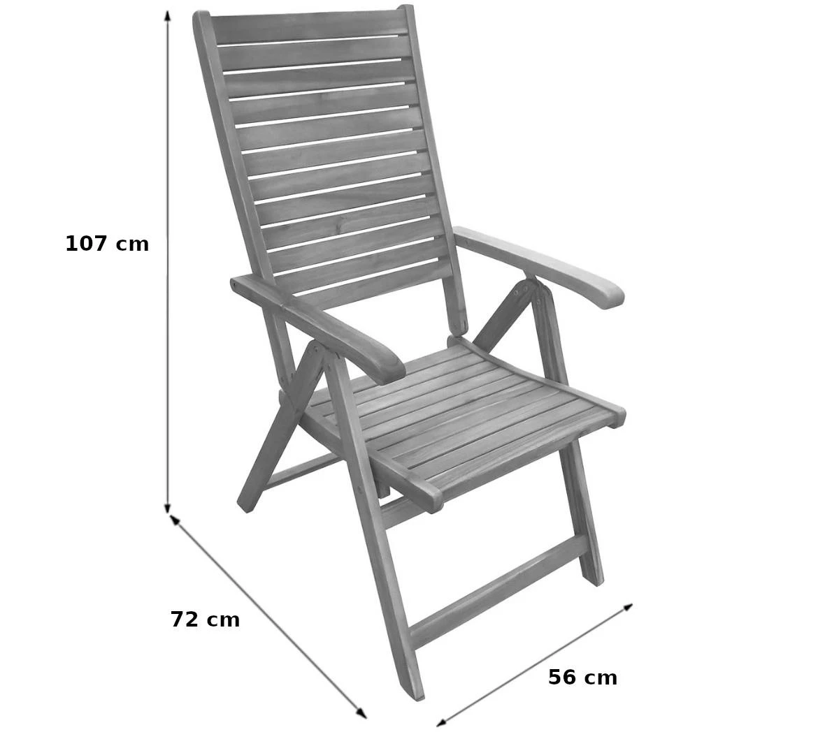 Drvena baštenska stolica sa 5 položa?a 8025506