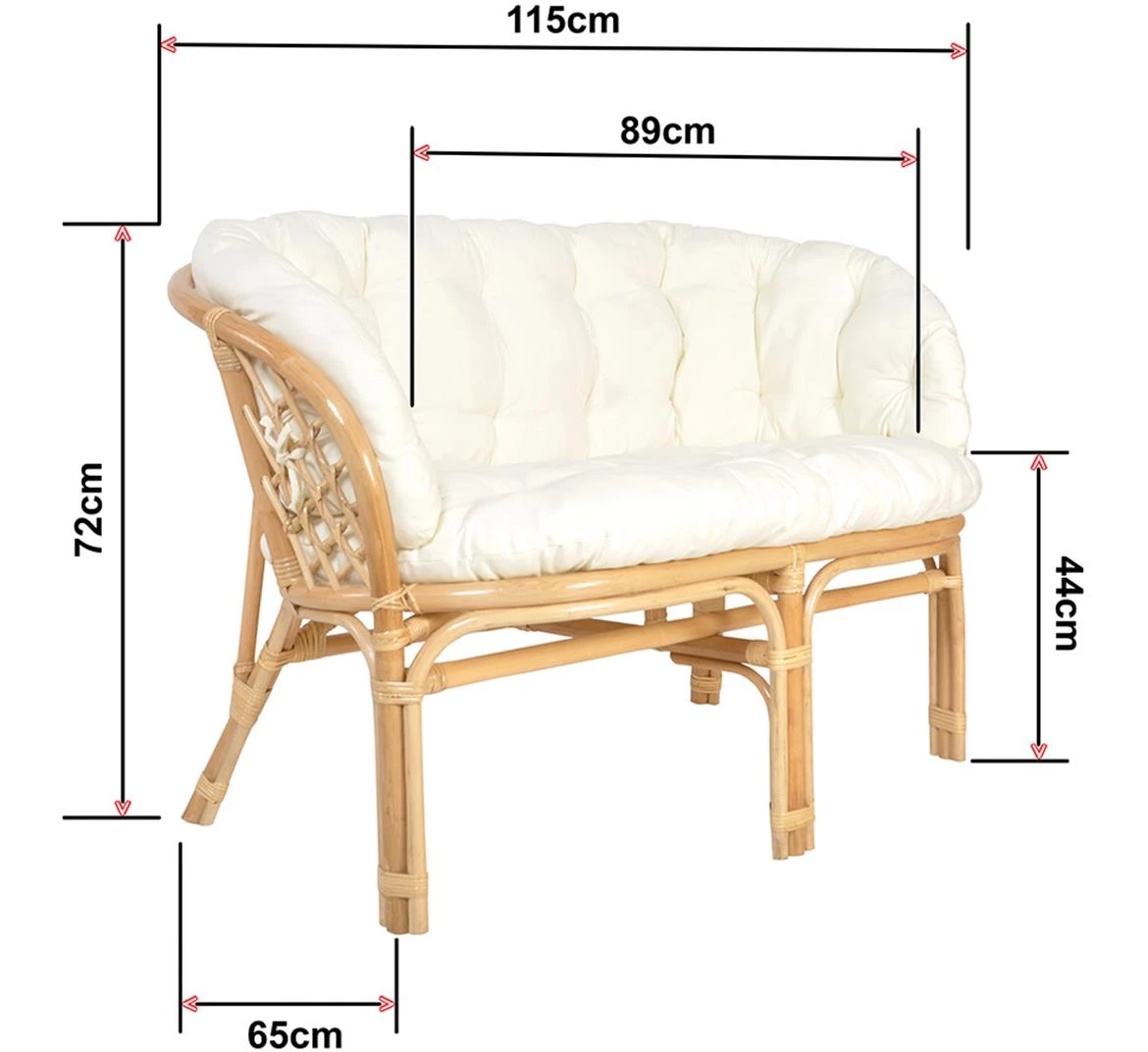 Tropikana set od ratana, prirodna/bež