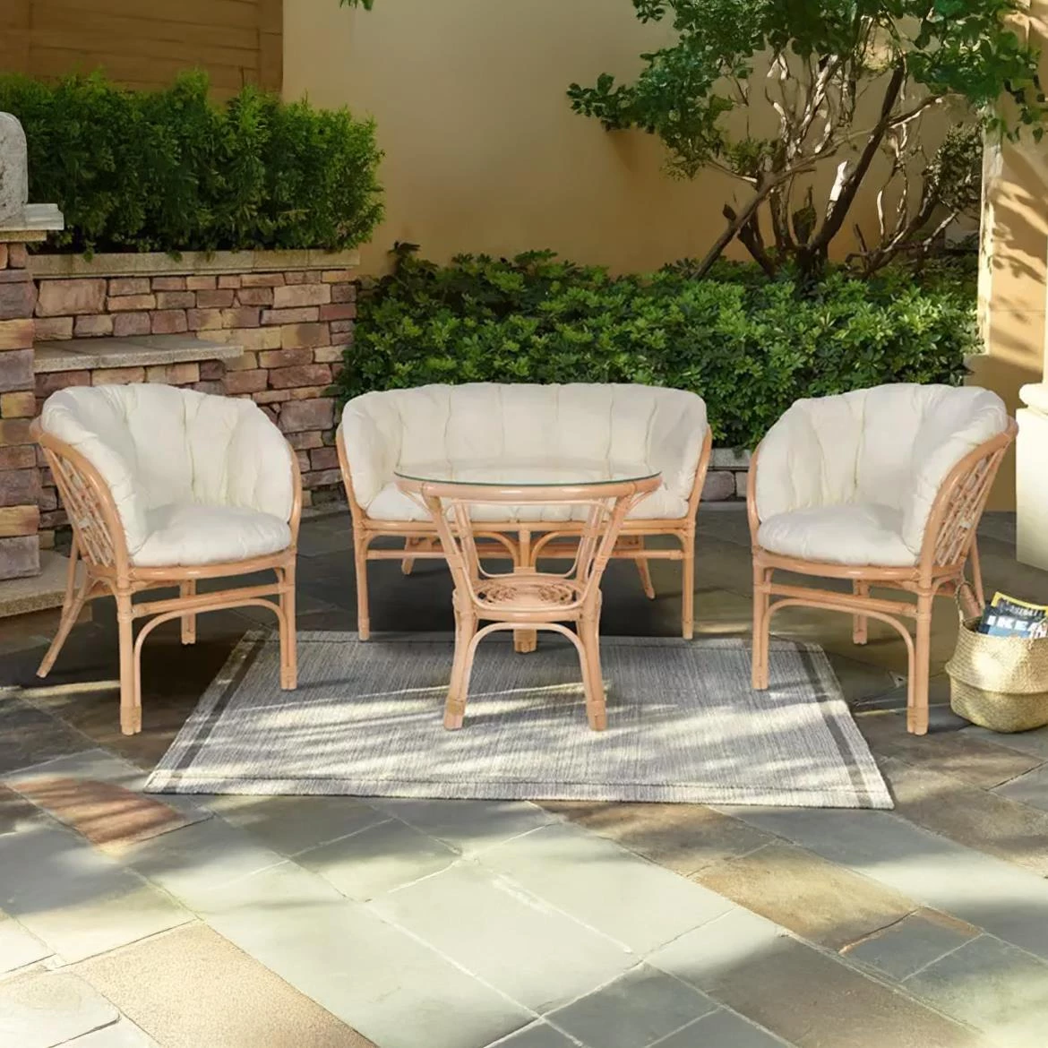 Tropikana set od ratana, prirodna/bež