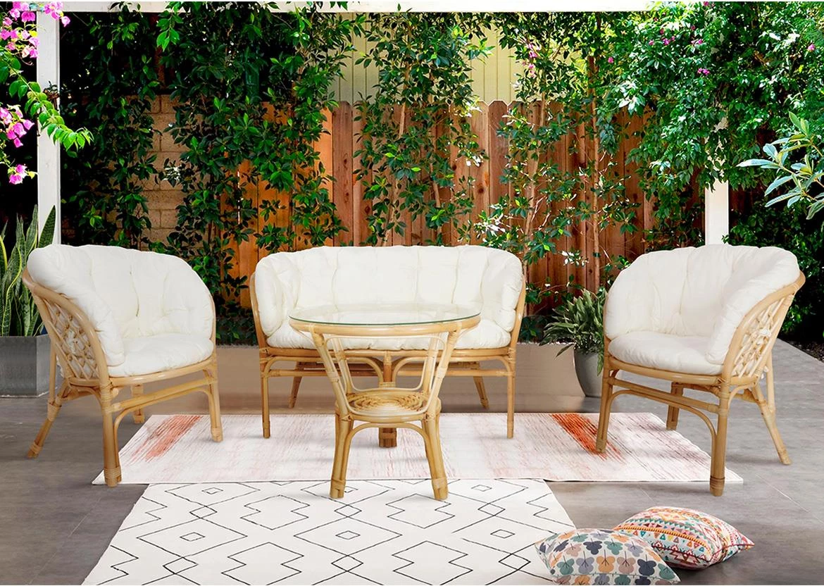 Tropikana set od ratana, prirodna/bež