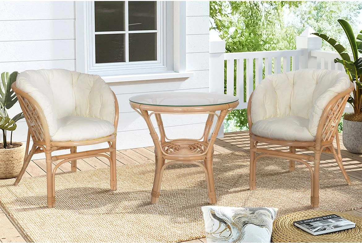 Bahama set od ratana, prirodna/bež