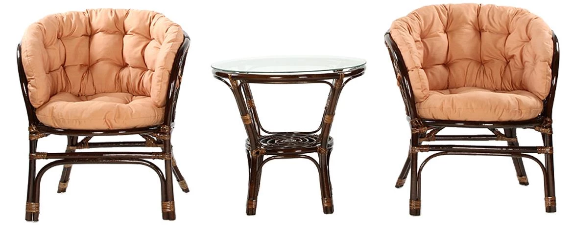 Bahama set od ratana, tamno braon/kapucino