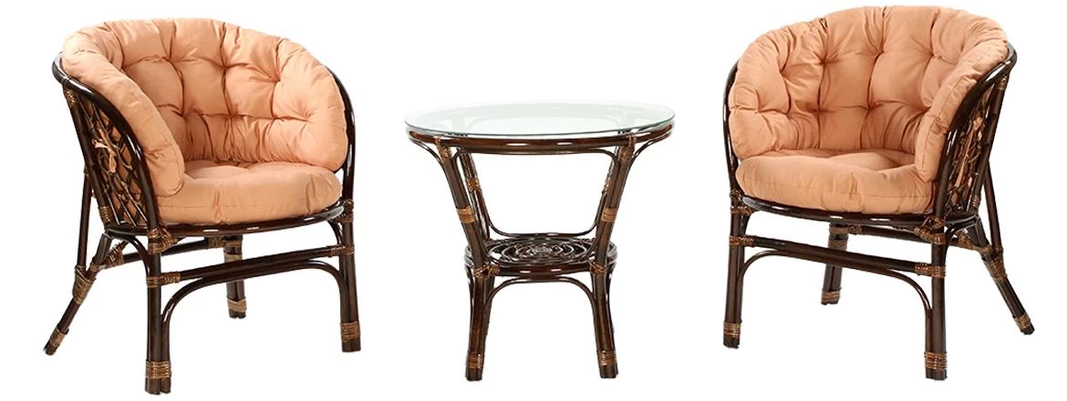 Bahama set od ratana, tamno braon/kapucino