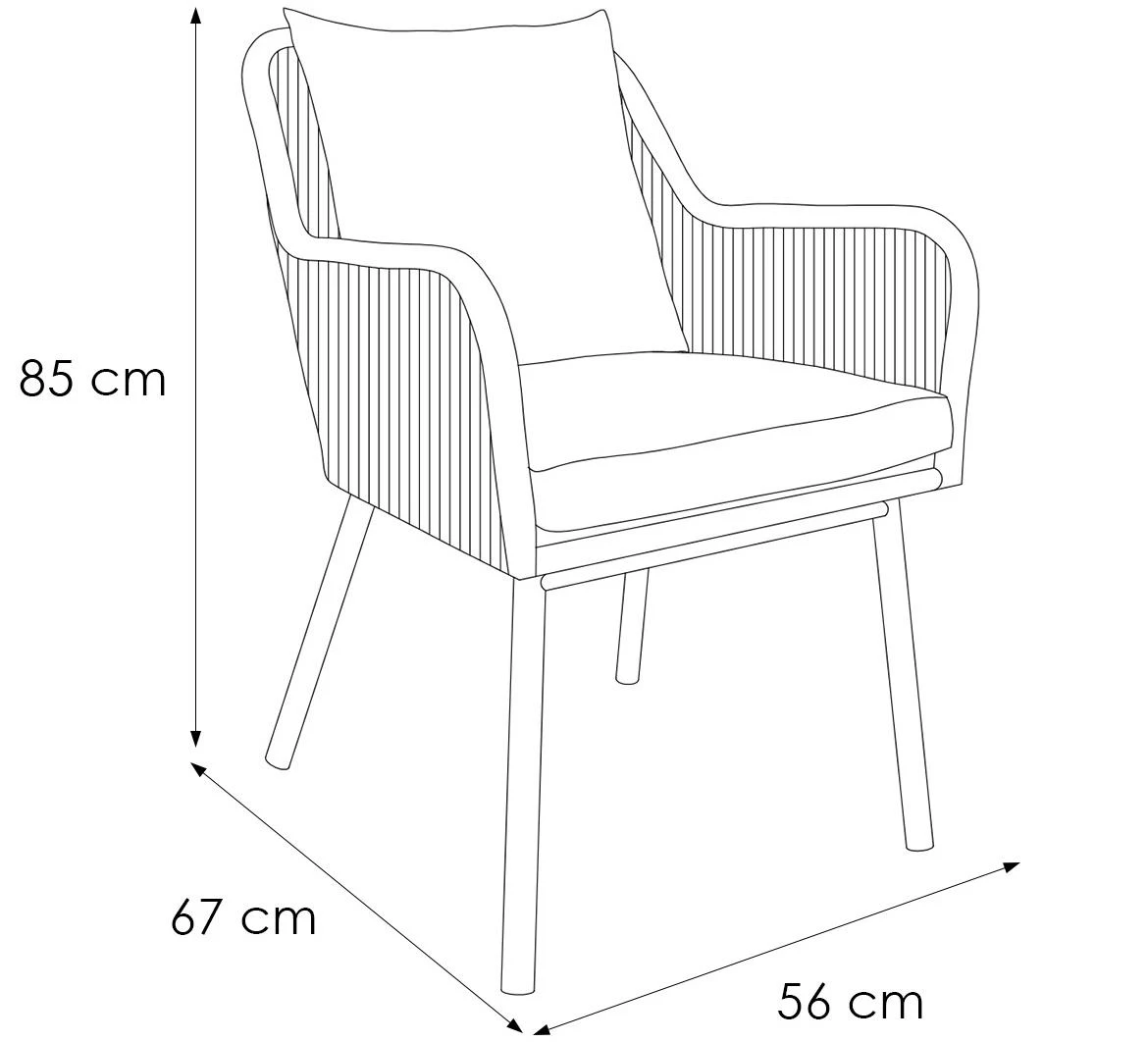 Baštenska stolica YF-8557C bež 8043136