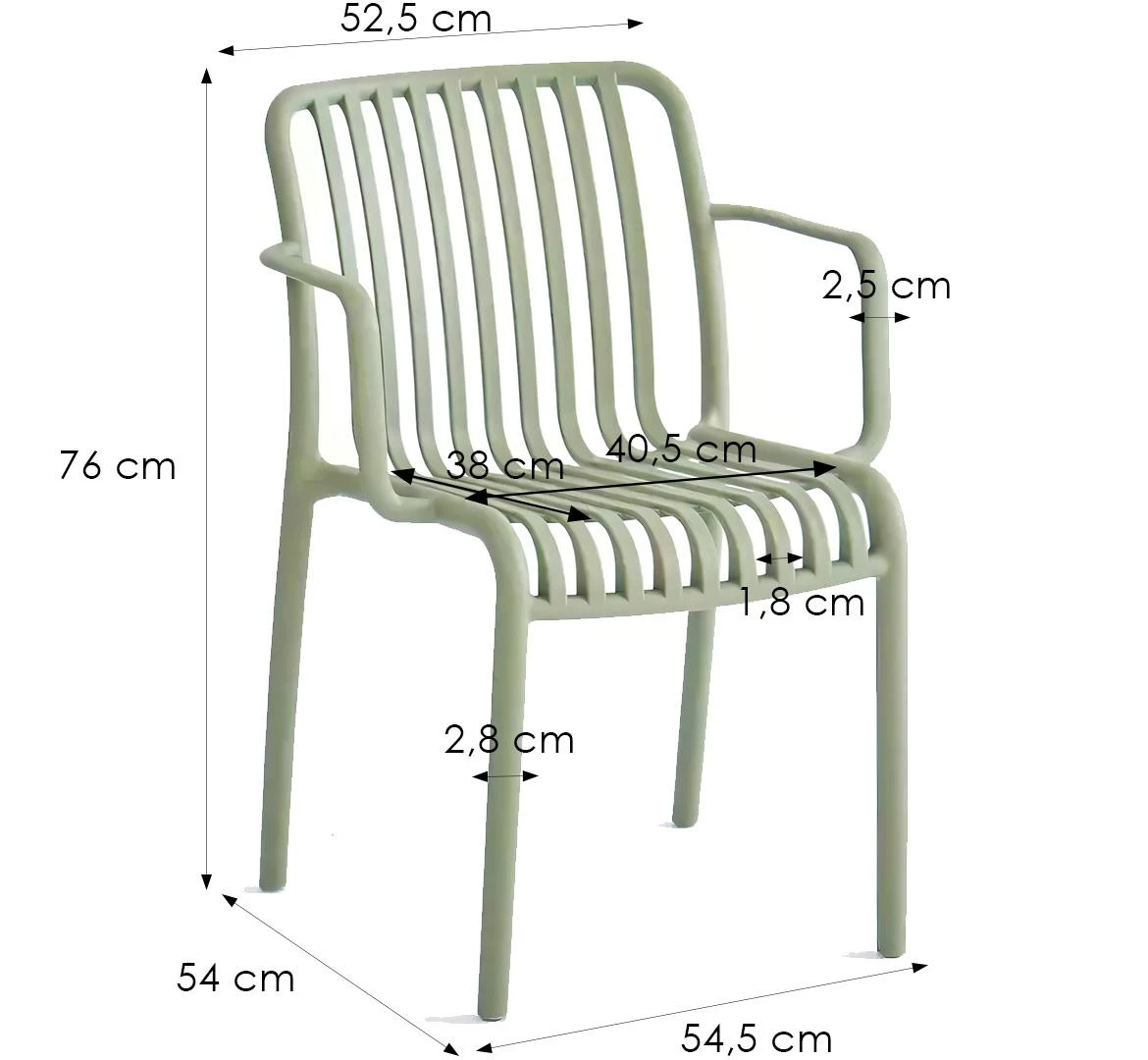 Plasticna stolica zelena 8042201