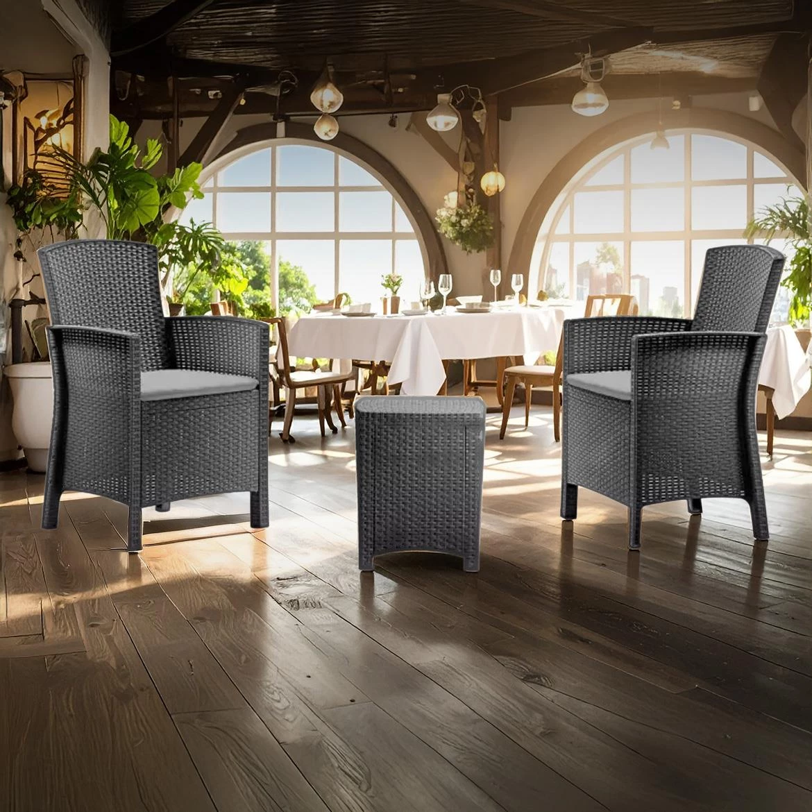 Baštenski set Lido Terrace grafit 8035243