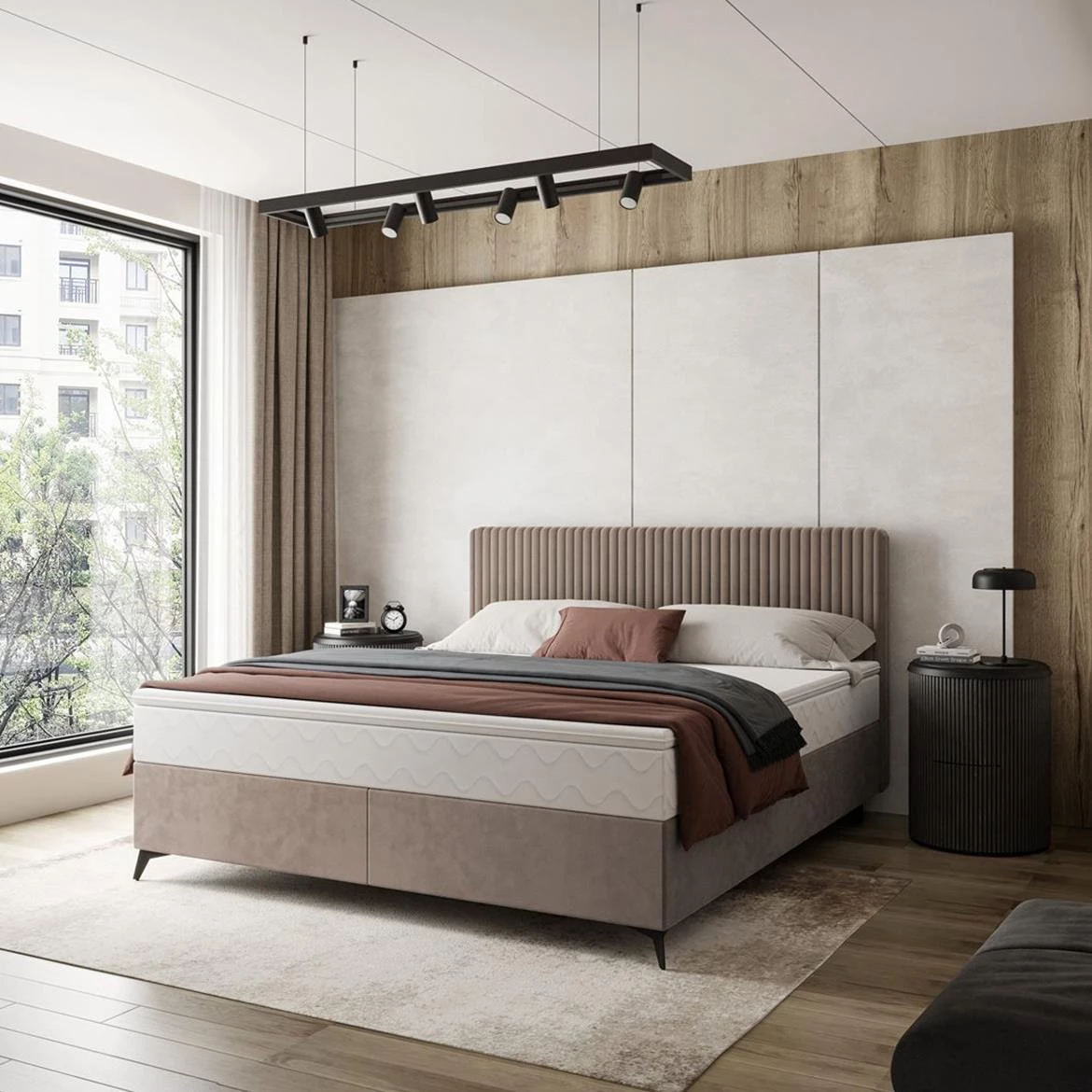 Manila 21/Tilia 17 krevet sa prostorom za odlaganje 166x211x103 cm bež