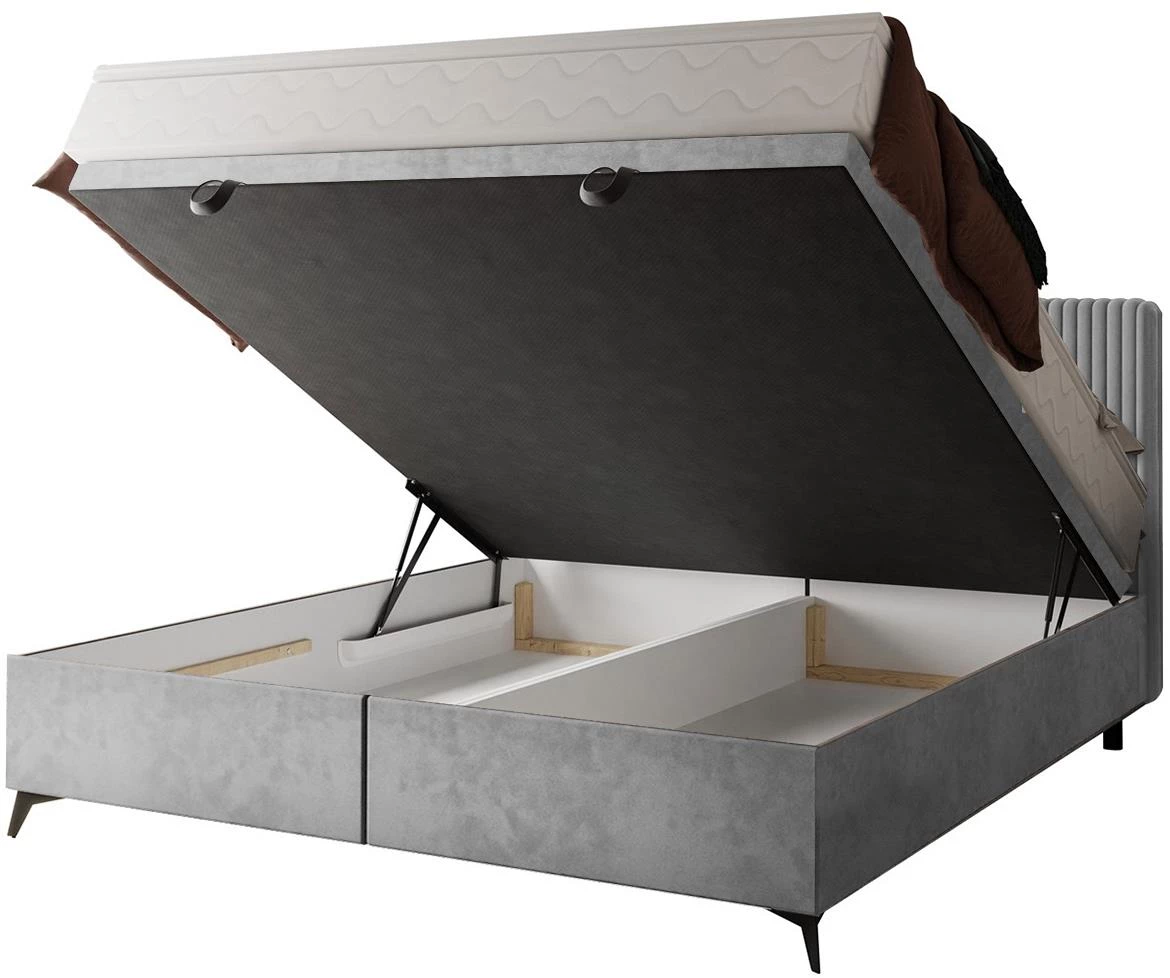 Manila 15/Tilia 86 krevet sa prostorom za odlaganje 146x211x103 cm siva