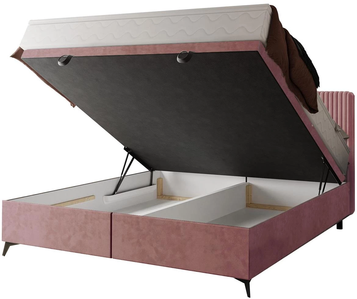 Manila 29/Tilia 62 krevet sa prostorom za odlaganje 146x211x103 cm ružicasta