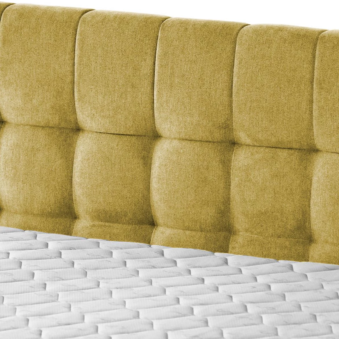 Aston 08 krevet sa prostorom za odlaganje i rasvetom 186x211x137 cm žuta