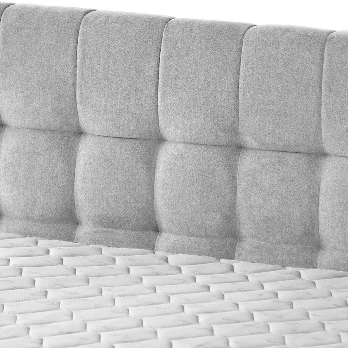 Aston 15 krevet sa prostorom za odlaganje i rasvetom 186x211x137 cm siva