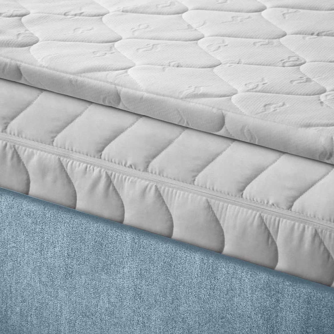 Aston 12 krevet sa prostorom za odlaganje i rasvetom 186x211x137 cm plava