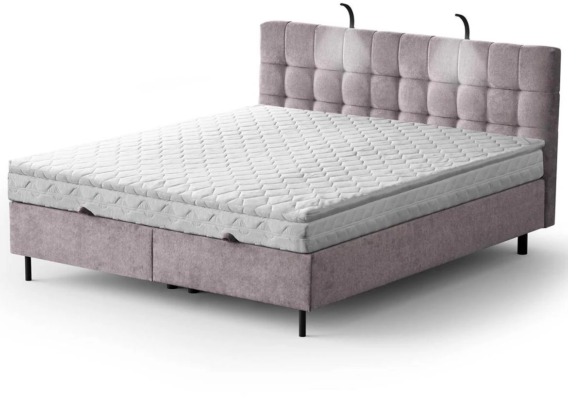 Aston 19 krevet sa prostorom za odlaganje i rasvetom 166x211x137 cm ružicasta