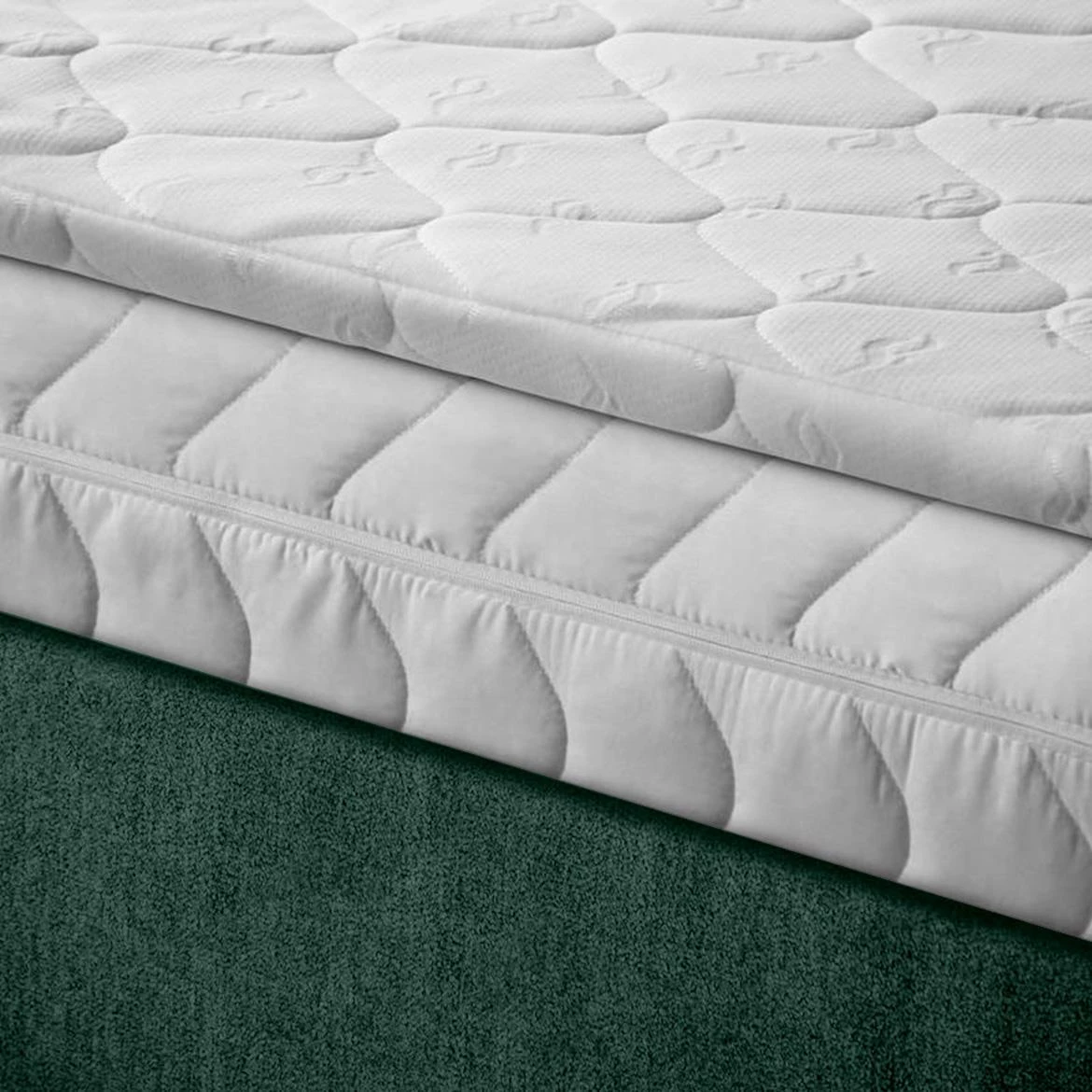 Aston 27 krevet sa prostorom za odlaganje i rasvetom 166x211x137 cm zelena