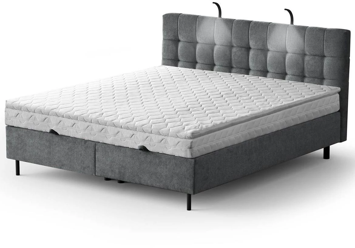 Aston 17 krevet sa prostorom za odlaganje i rasvetom 166x211x137 cm antracit