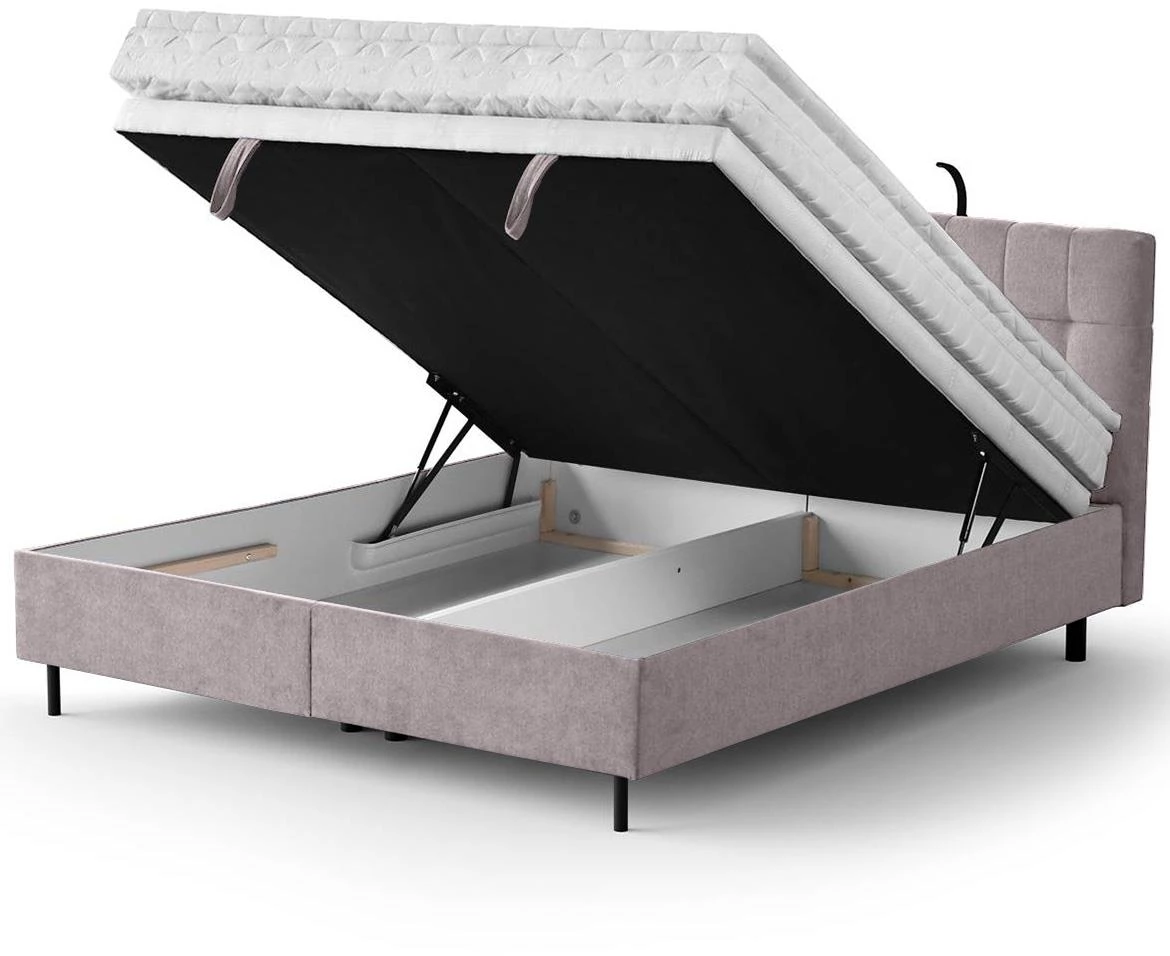 Aston 19 krevet sa prostorom za odlaganje i rasvetom 146x211x137 cm ružicasta
