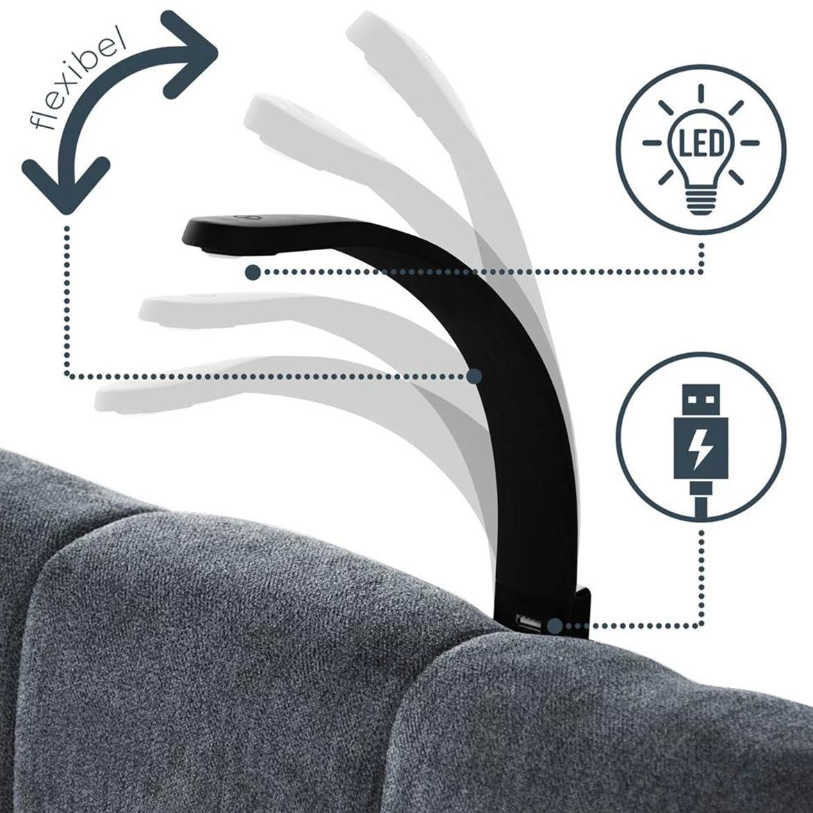 Aston 13 krevet sa prostorom za odlaganje i rasvetom 146x211x137 cm siva