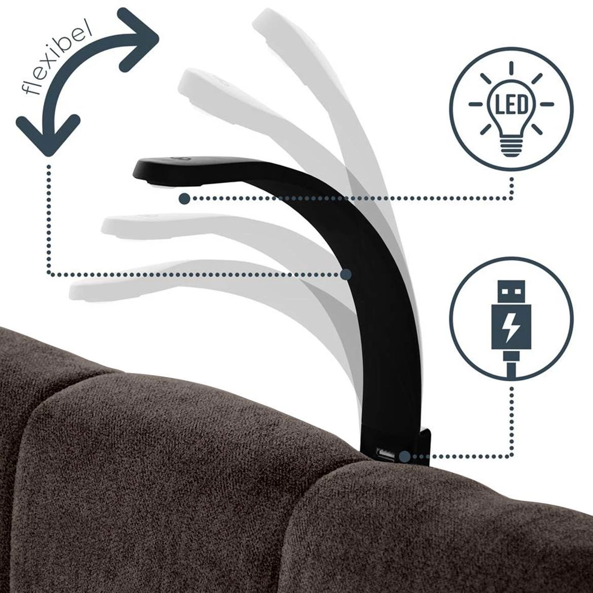 Aston 04 krevet sa prostorom za odlaganje i rasvetom 146x211x137 cm braon