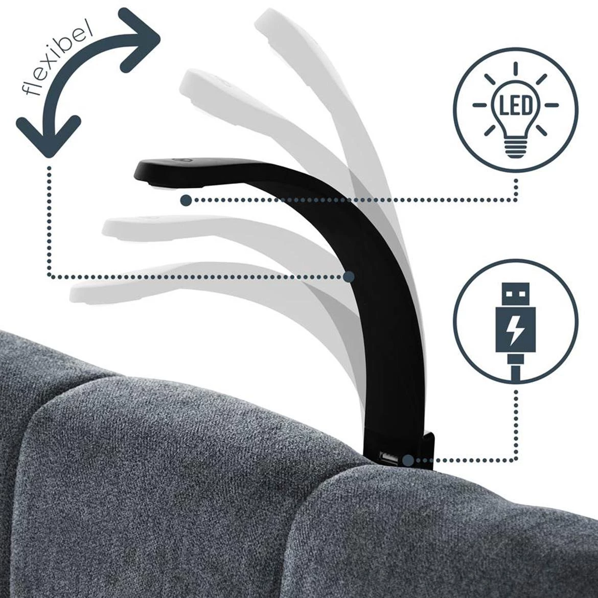 Aston 17 krevet sa prostorom za odlaganje i rasvetom 146x211x137 cm antracit