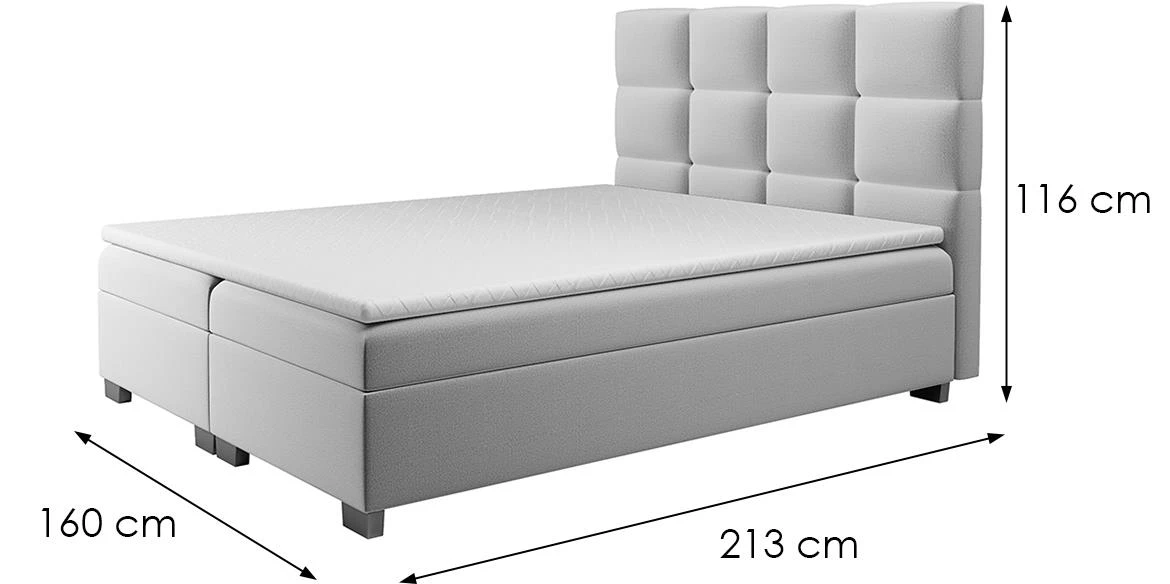 Alfa 17 krevet sa prostorom za odlaganje 160x213x116 cm siva