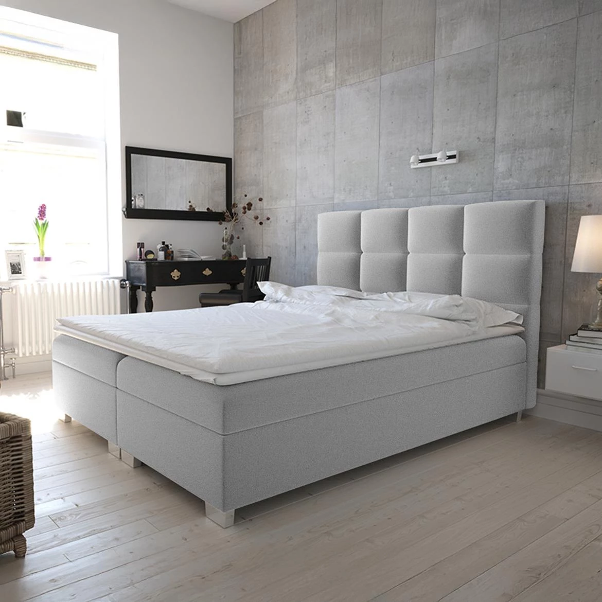 Alfa 17 krevet sa prostorom za odlaganje 160x213x116 cm siva