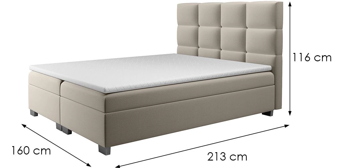 Alfa 03 krevet sa prostorom za odlaganje 160x213x116 cm bež