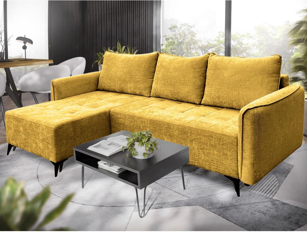 Fargo Astra 10 ugaona garnitura 275x160x80 cm senf univerzalna