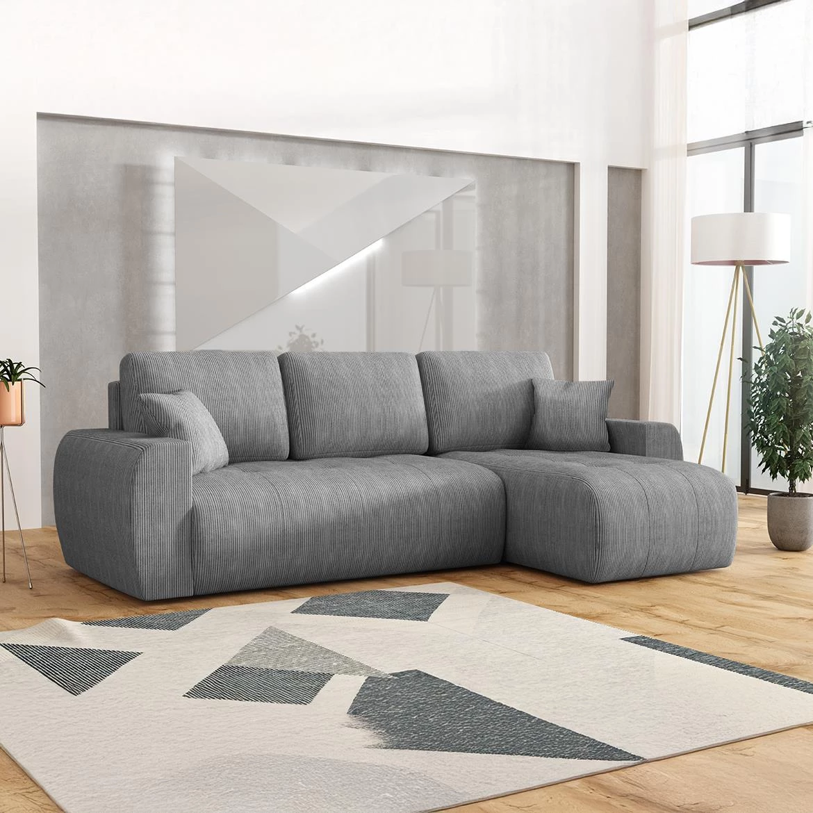 Ivo Ontario 16 ugaona garnitura 224x145x99 cm siva univerzalna