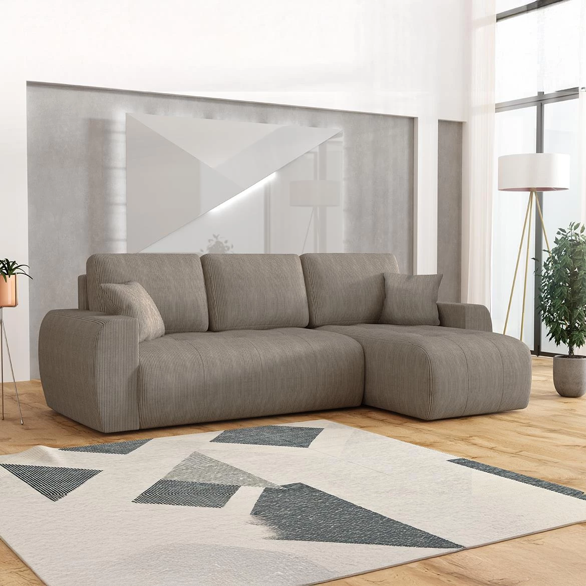 Ivo Ontario 3 ugaona garnitura  224x145x99 cm bež univerzalna