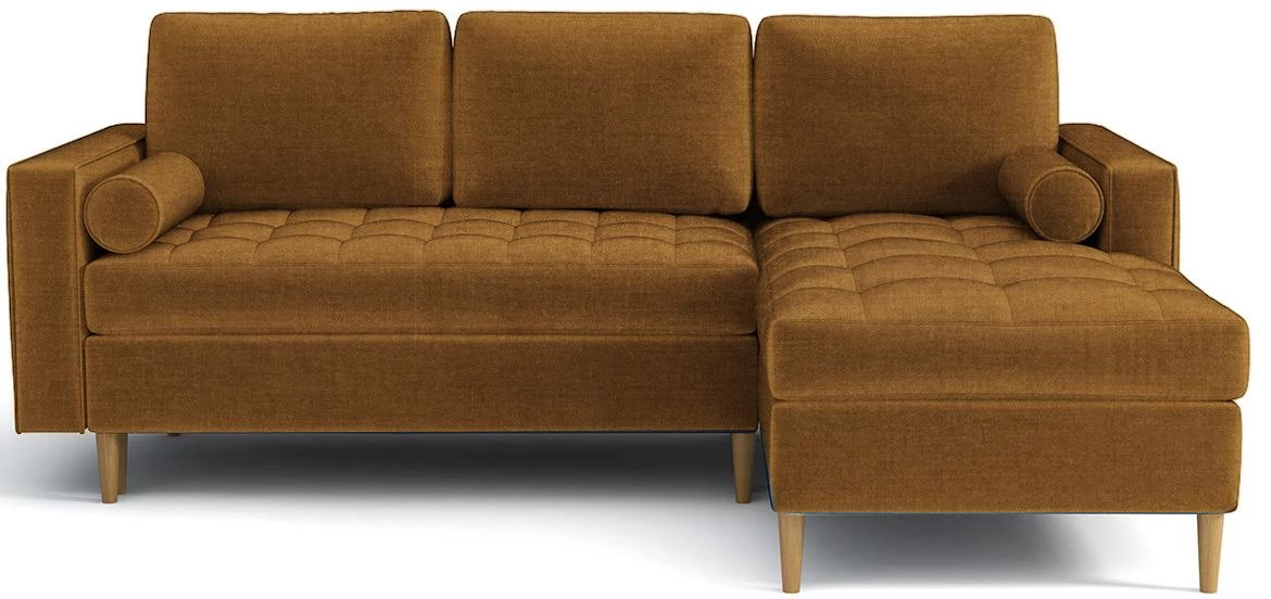 Monza Viva 9 ugaona garnitura na razvlacenje 246x172x101 cm oker desna