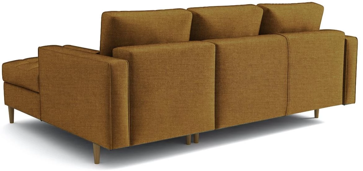 Monza Viva 9 ugaona garnitura na razvlacenje 246x172x101 cm oker desna