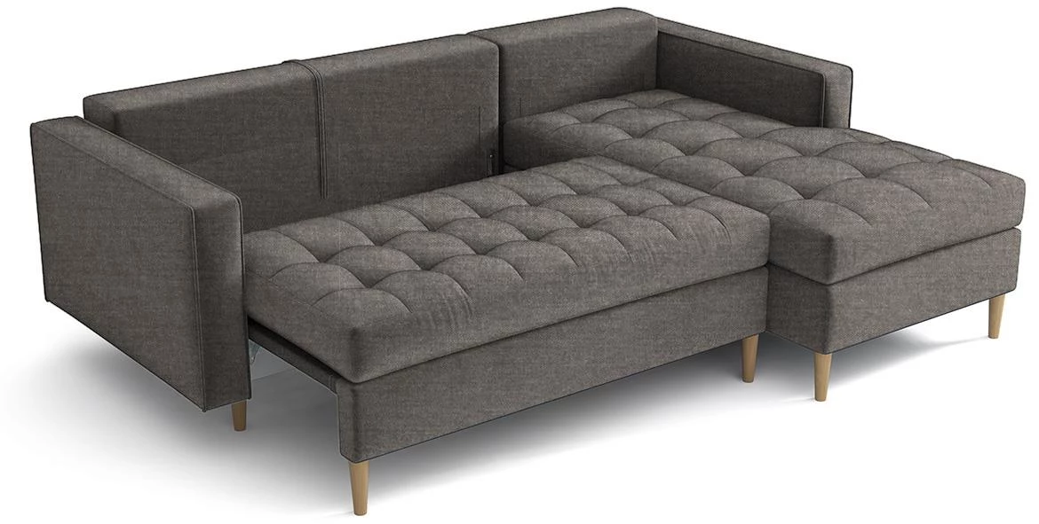 Monza Viva 5 ugaona garnitura na razvlacenje 246x172x101 cm braon desna