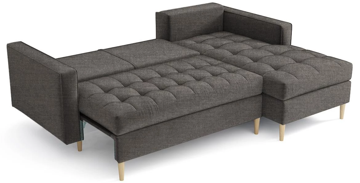 Monza Viva 5 ugaona garnitura na razvlacenje 246x172x101 cm braon desna