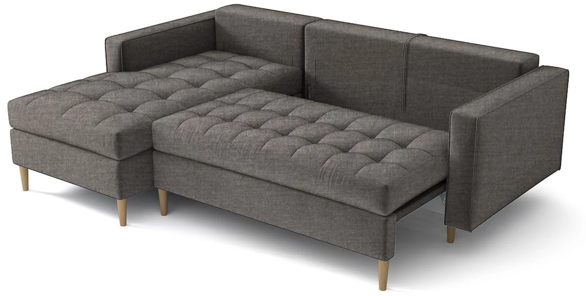 Monza Viva 5 ugaona garnitura na razvlacenje 246x172x101 cm braon leva