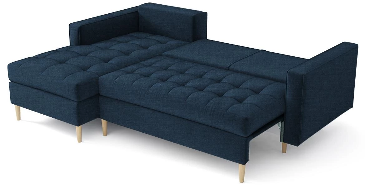 Monza Viva 77 ugaona garnitura na razvlacenje 246x172x101 cm plava leva