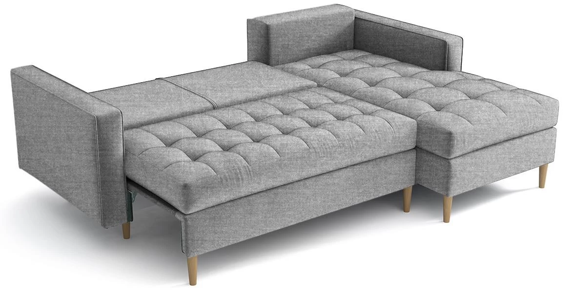 Monza Viva 14 ugaona garnitura na razvlacenje 246x172x101 cm siva desna