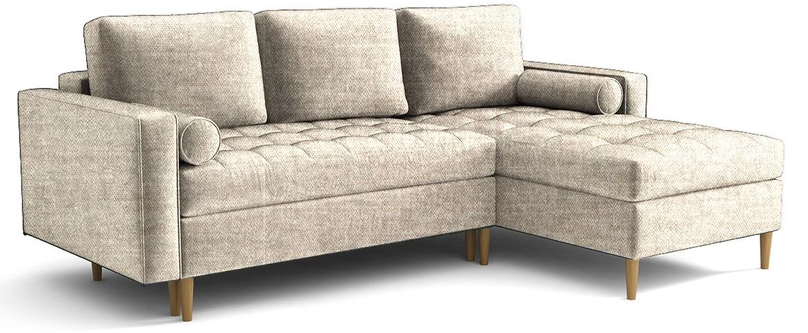 Monza Viva 2 desni ugaona garnitura na razvlacenje 246x172x101 cm bež desna