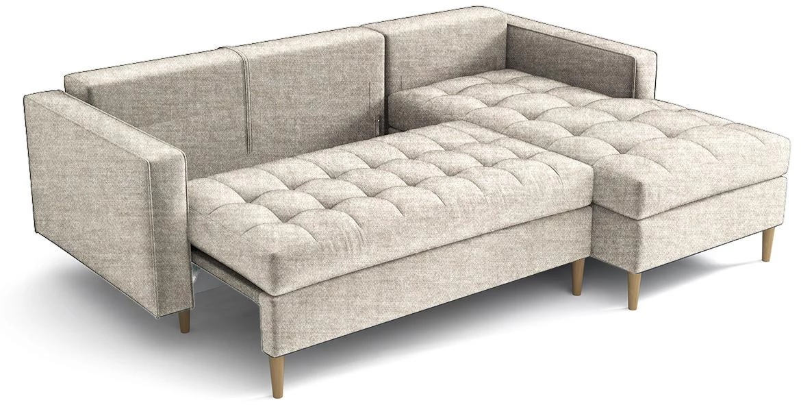 Monza Viva 2 desni ugaona garnitura na razvlacenje 246x172x101 cm bež desna