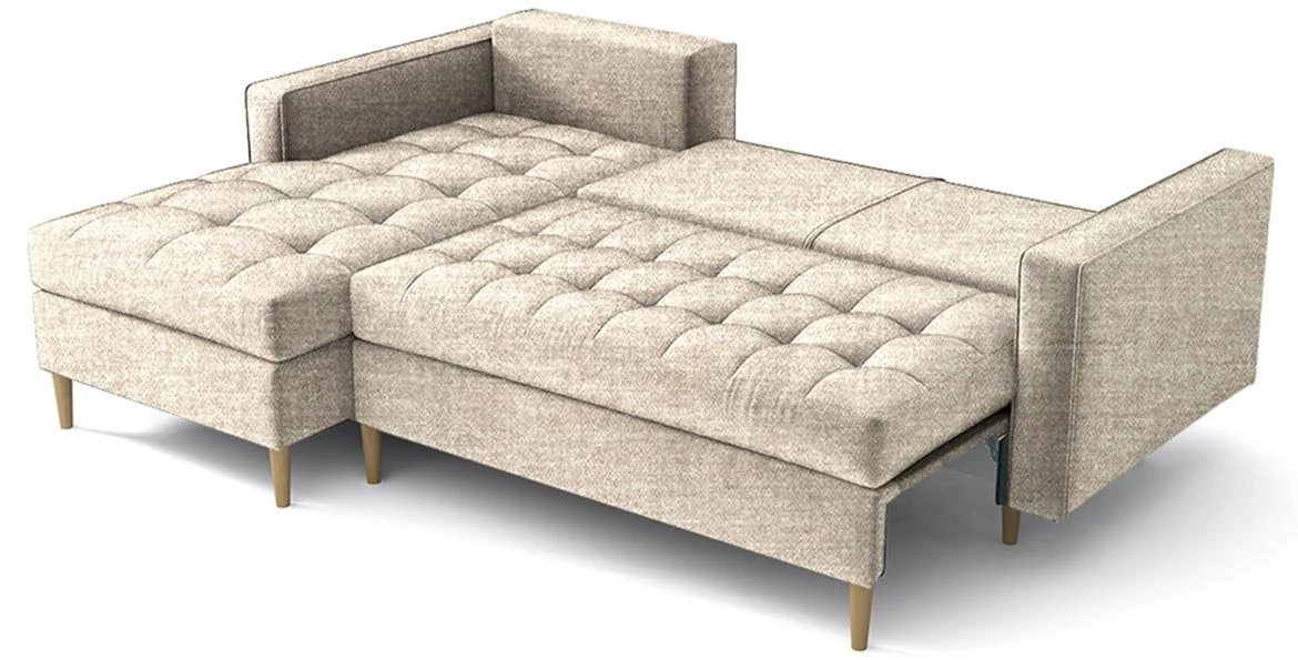 Monza Viva 2 ugaona garnitura na razvlacenje 246x172x101 cm bež leva