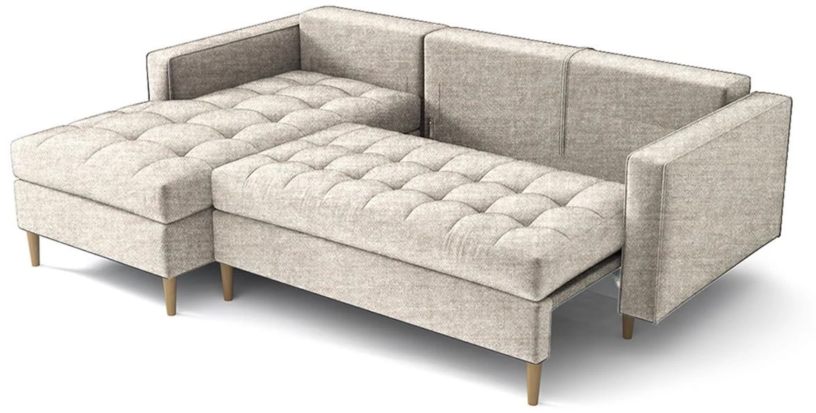 Monza Viva 2 ugaona garnitura na razvlacenje 246x172x101 cm bež leva