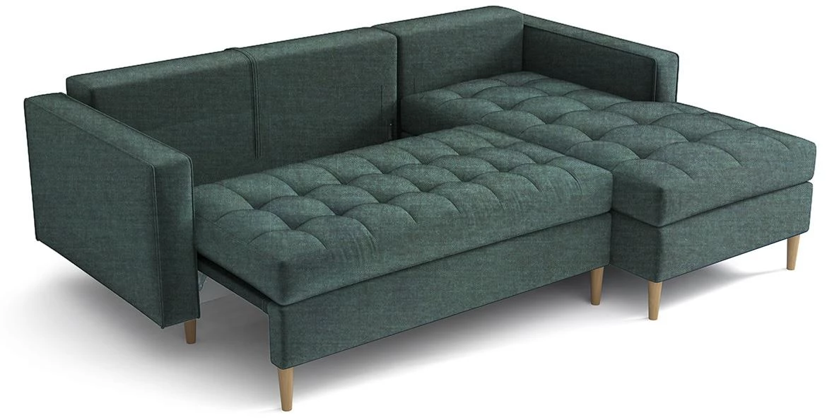 Monza Viva 12 ugaona garnitura na razvlacenje 246x172x101 cm zelena desna