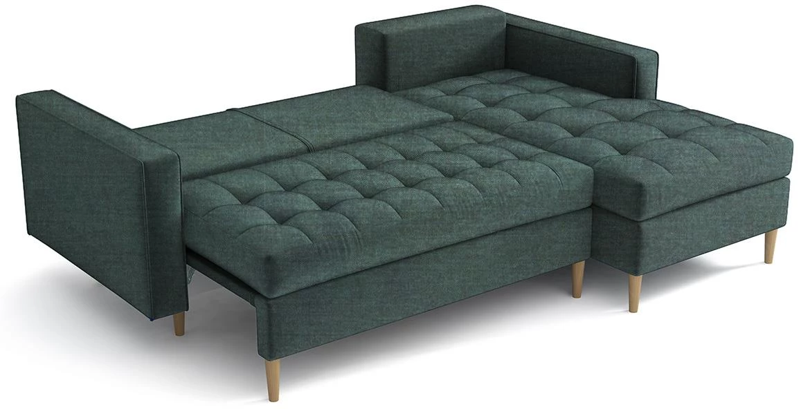 Monza Viva 12 ugaona garnitura na razvlacenje 246x172x101 cm zelena desna