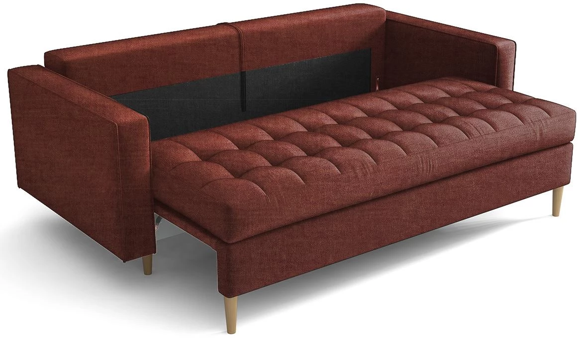 Sofa Monza Viva 8 trosed sa ležajem 226x102x101 cm crvena reverzibilan