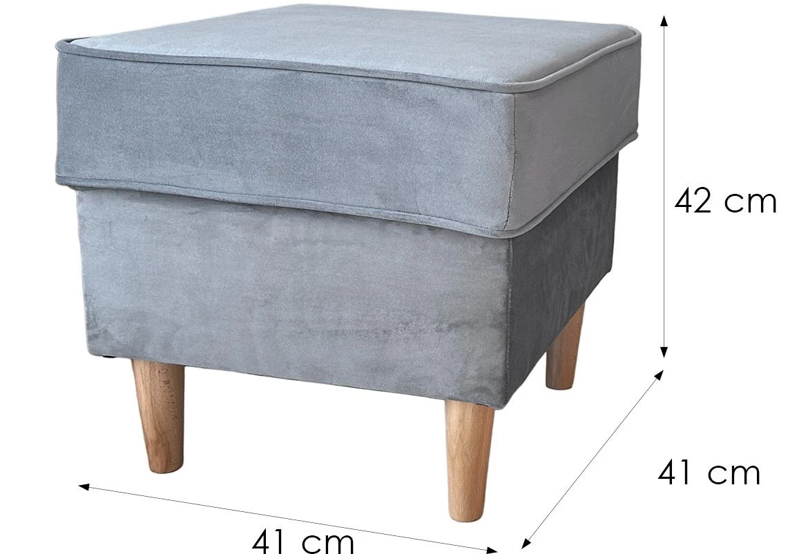 Kingston Royal 28 00/1 tabure 41x41x42 cm siva