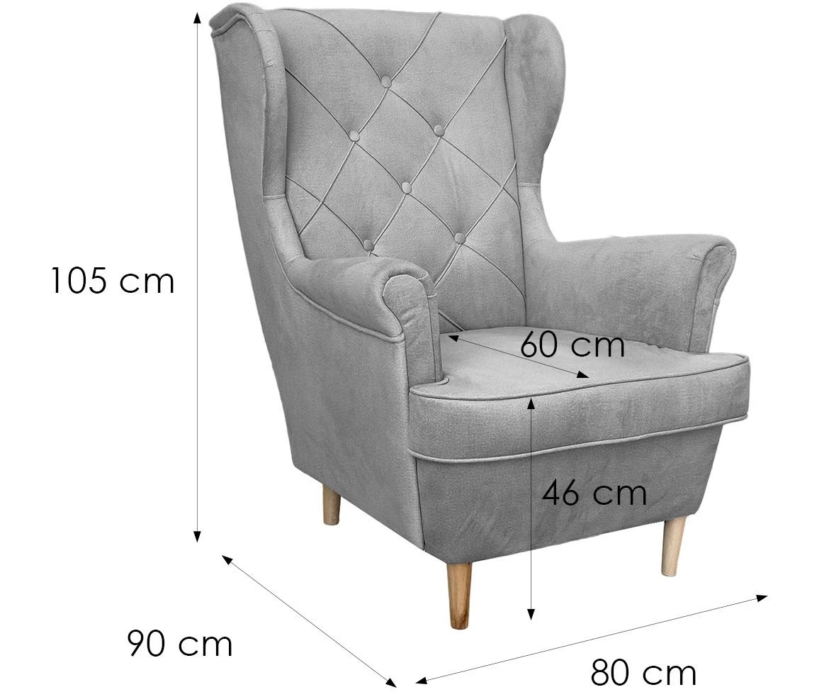 Kingston BIS Kameleon 85 00/1 fotelja 80x90x105 cm siva